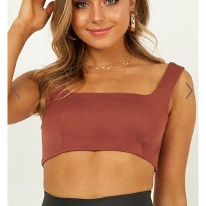 Showpo. Turn Around Top in Mocha